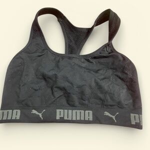 Puma Black Athletic Bra Lg